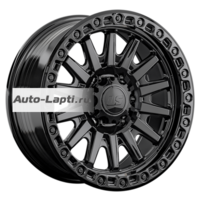 LS FlowForming 9x18/6x139,7 ET15 D106,1 RC90 BK (конус, Колпак+лого)